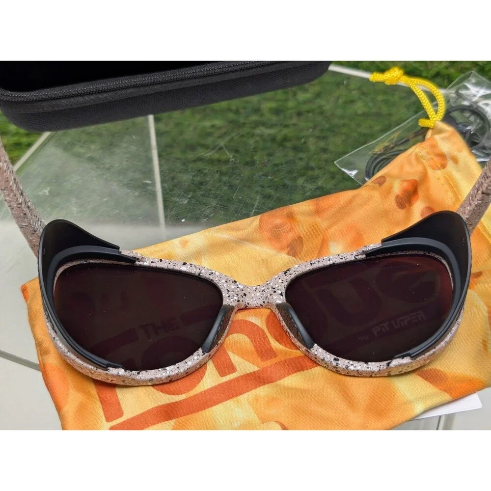 PIT VIPER The Schist Fondue Sunglasses Sand Splatter/Black Smoke NEW